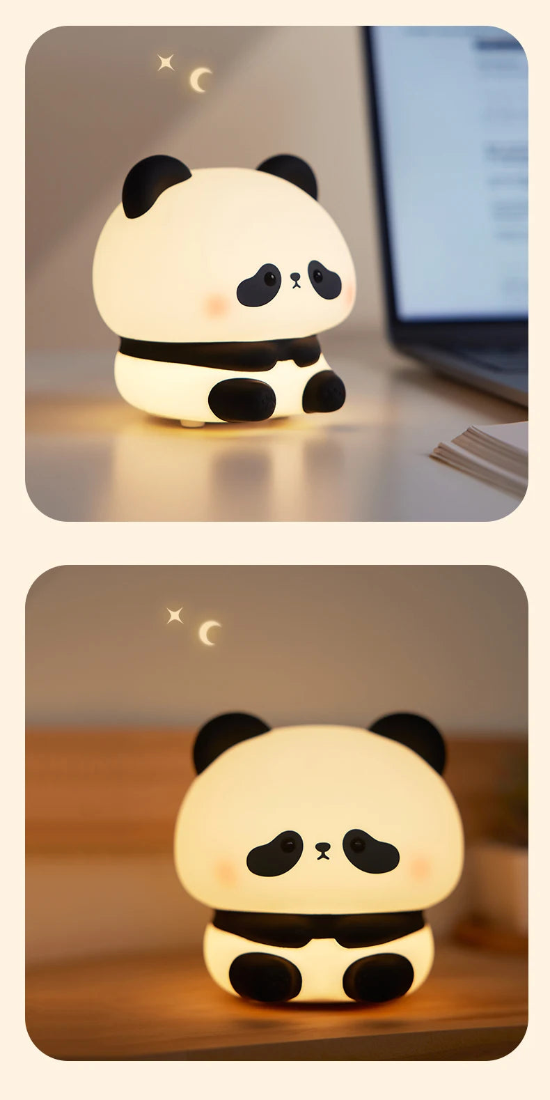 Lâmpada LED Fofa em formato de Panda